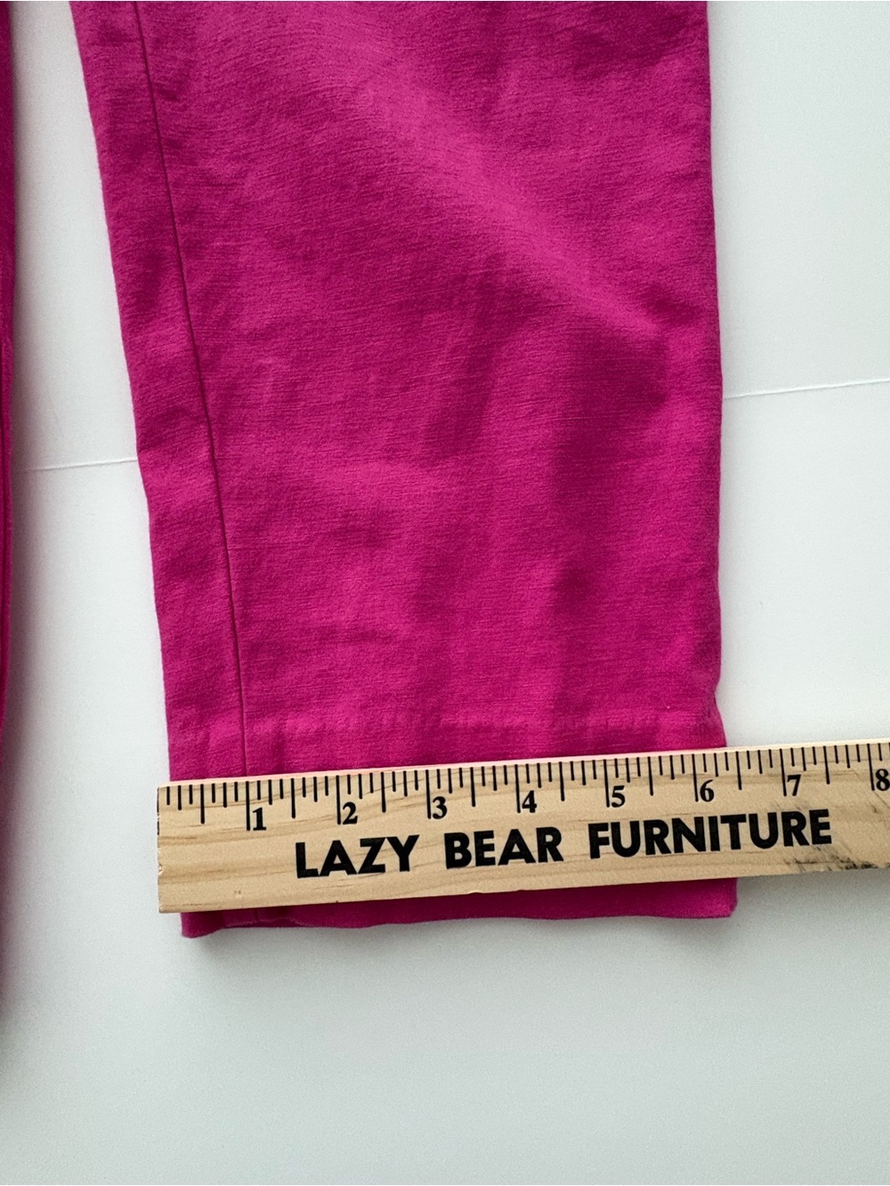 Frances Valentine Pink Cropped Stretch Pants Size 6 Cotton Blend Ankle Slim - Picture 8 of 13